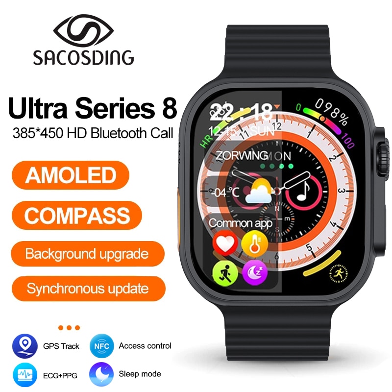 Ʈ ġ Ʈ ø 8 NFC Smartwatch    ȭ   ƮϽ  2 ġ HD ũ ð + 